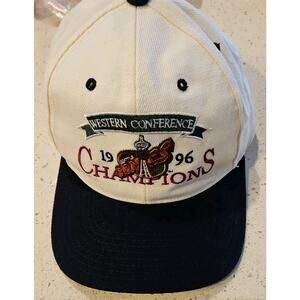 Seattle Sonics Hat Vtg 1996 Snapback Headmaster Western Conference Champion Wool